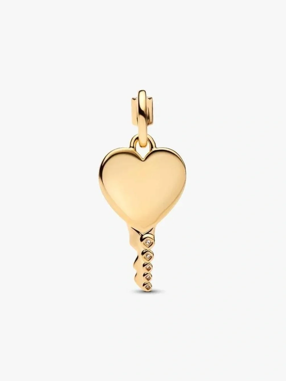 Pandora Engravable Heart Key Pendant